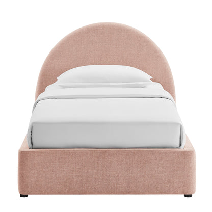 Resort Arched Upholstered Fabric Storage Platform Bed Frame in blush pink by Modway on Tampa Home & Garden Store