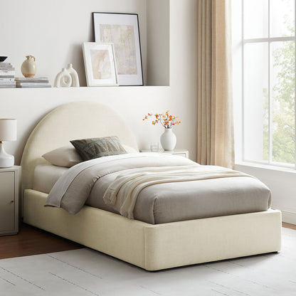 Resort arched upholstered fabric storage platform bed frame beige fabric by Modway, HouseOfZazla on Tampa Home & Garden Store