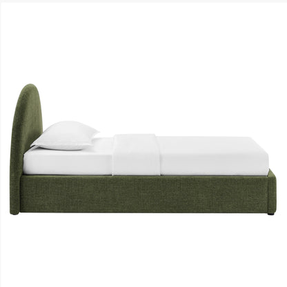 Resort arched upholstered fabric storage platform bed frame in green fabric by Modway on Tampa Home & Garden Store