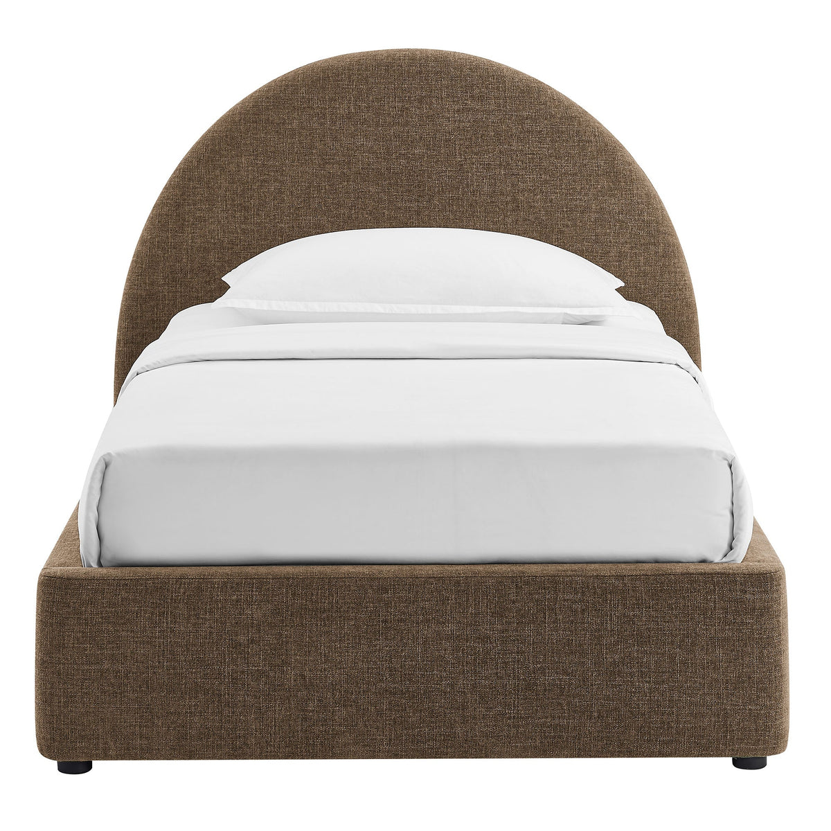 Resort arched upholstered fabric storage platform bed frame in brown by Modway on Tampa Home & Garden Store
