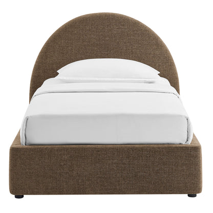 Resort arched upholstered fabric storage platform bed frame in brown by Modway on Tampa Home & Garden Store