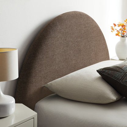 Resort Arched Upholstered Storage Platform Bed Frame in brown fabric HouseOfZazla on Tampa Home & Garden Store