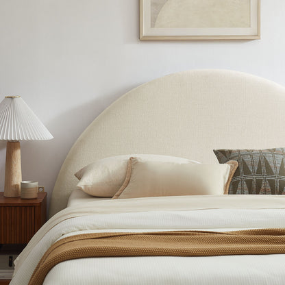 Resort Arched Upholstered Fabric Storage Platform Bed Frame by Modway in beige fabric on Tampa Home & Garden Store