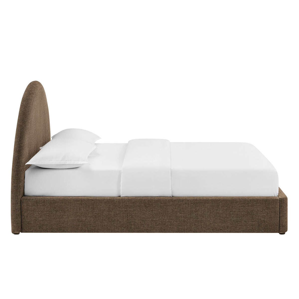 Resort arched upholstered fabric storage platform bed frame by Modway in brown fabric on Tampa Home & Garden Store