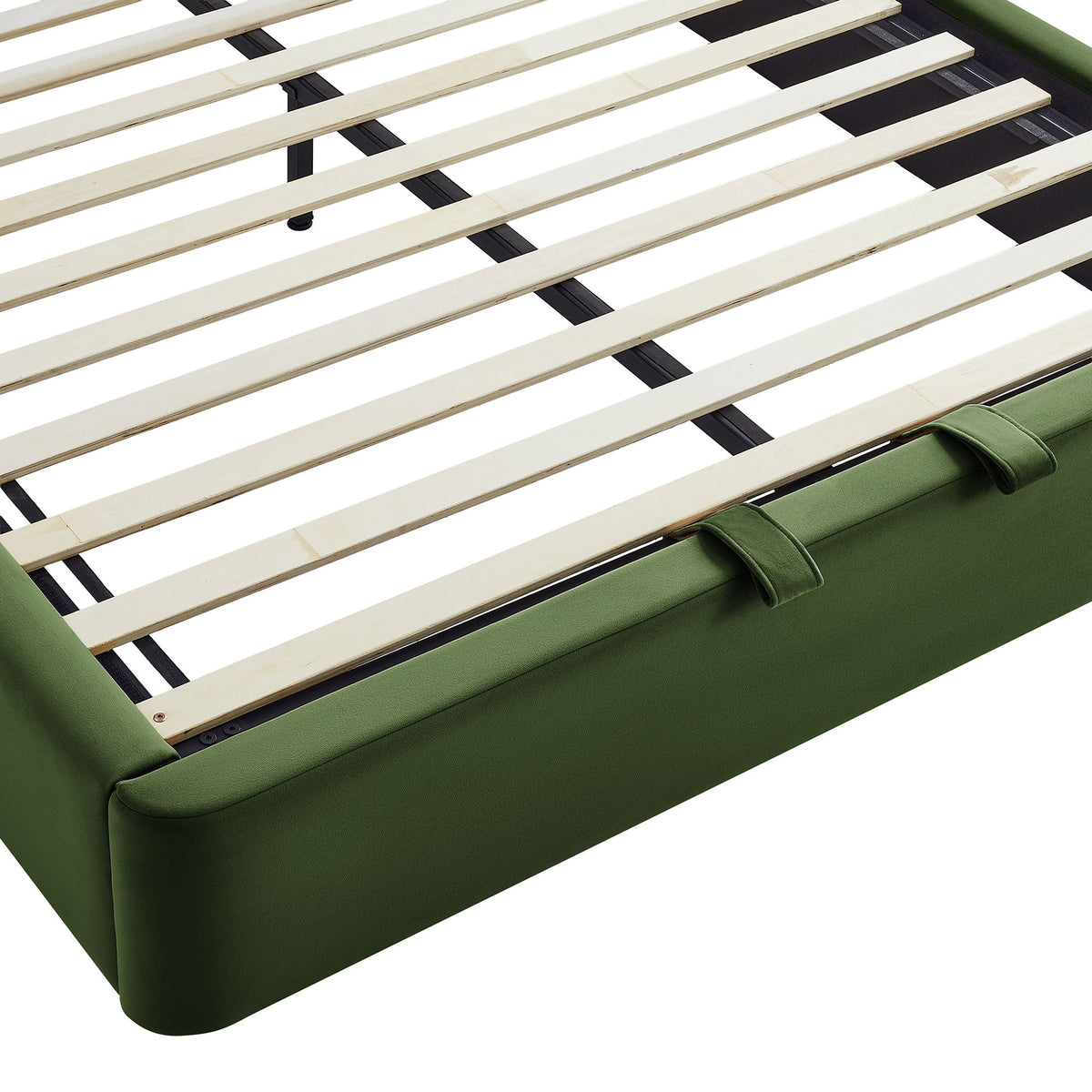 Resort arched velvet storage platform bed frame in green upholstery with wooden slats Modway on Tampa Home & Garden Store
