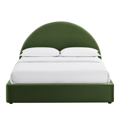 Resort arched performance velvet storage platform bed frame by Modway in emerald green velvet on Tampa Home & Garden Store