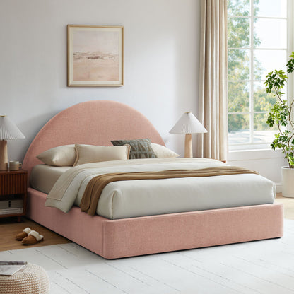 Resort Arched Upholstered Fabric Storage Platform Bed Frame by Modway in blush pink fabric on Tampa Home & Garden Store