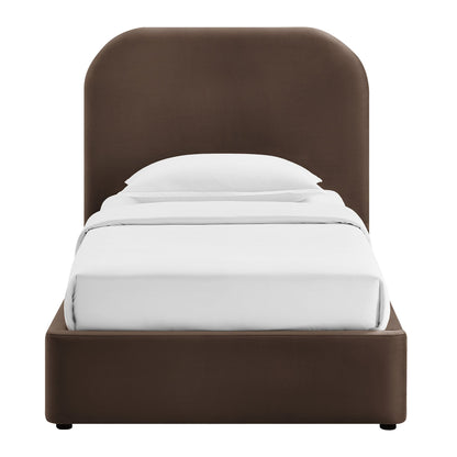 Keynote Performance Velvet Storage Platform Bed Frame in brown velvet by Modway on Tampa Home & Garden Store