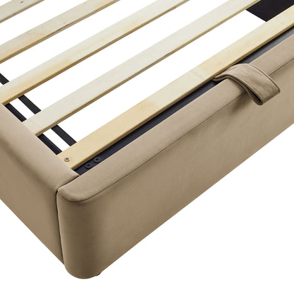 Keynote Performance Velvet Storage Platform Bed Frame with wood slats by Modway on Tampa Home & Garden Store