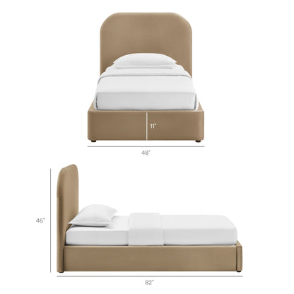 Keynote Performance Velvet storage platform bed frame camel velvet by Modway on Tampa Home & Garden Store