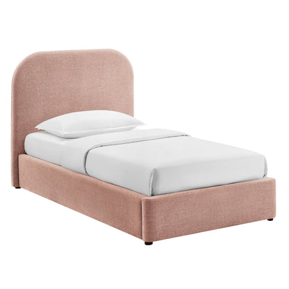 Keynote fabric upholstered storage platform bed frame in blush pink by Modway on Tampa Home & Garden Store