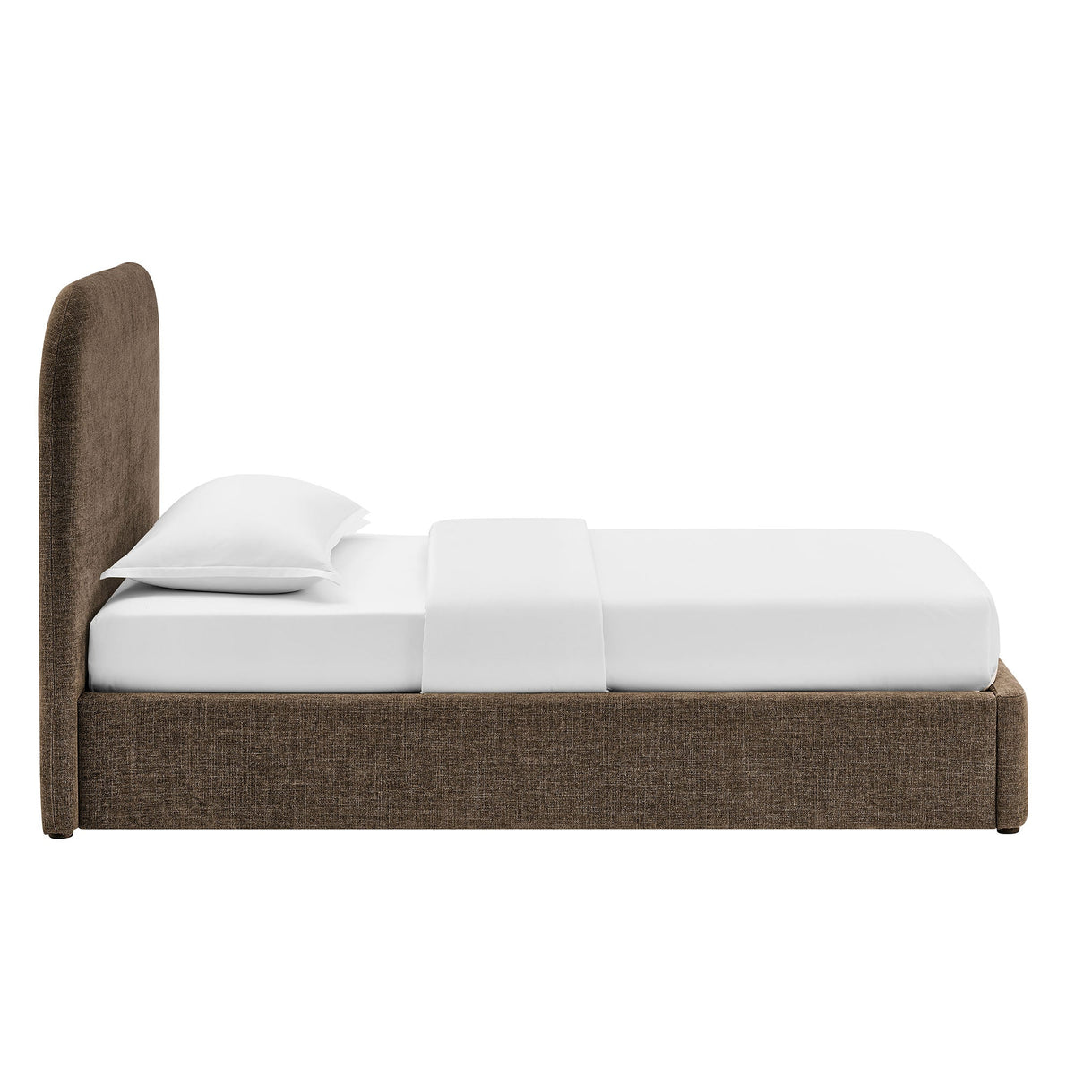 Keynote fabric upholstered storage platform bed frame in brown fabric by Modway on Tampa Home & Garden Store
