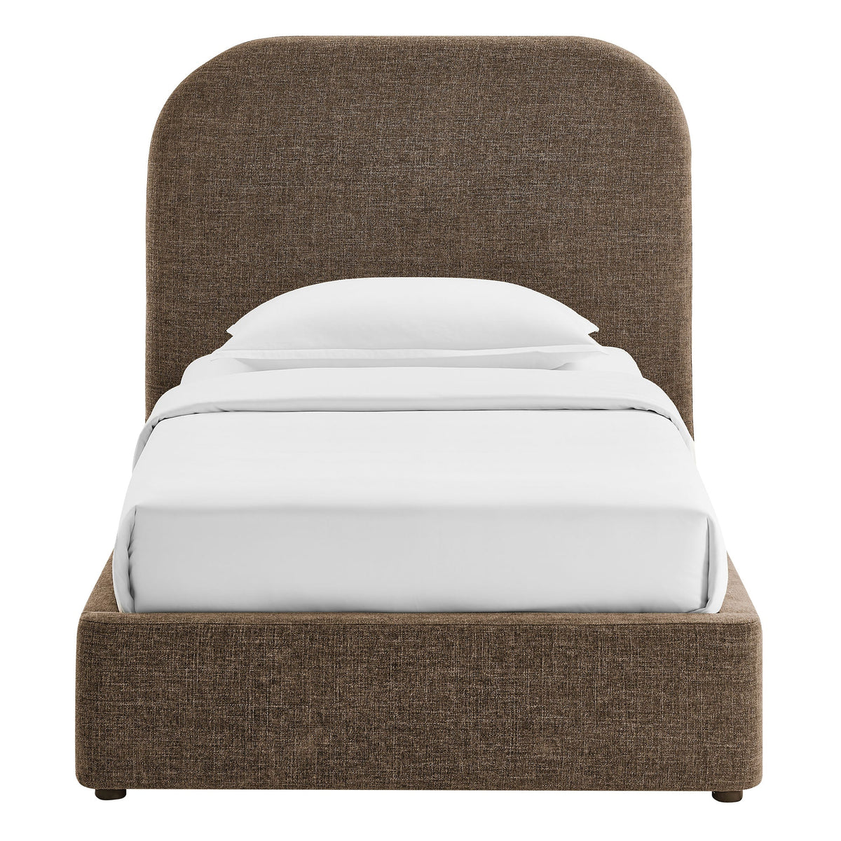 Keynote fabric upholstered storage platform bed frame brown textured fabric Modway on Tampa Home & Garden Store