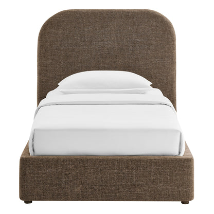 Keynote fabric upholstered storage platform bed frame brown textured fabric Modway on Tampa Home & Garden Store