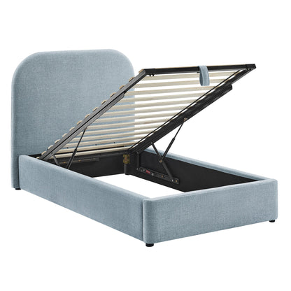 Keynote Fabric Upholstered Storage Platform Bed Frame in light blue by Modway on Tampa Home & Garden Store