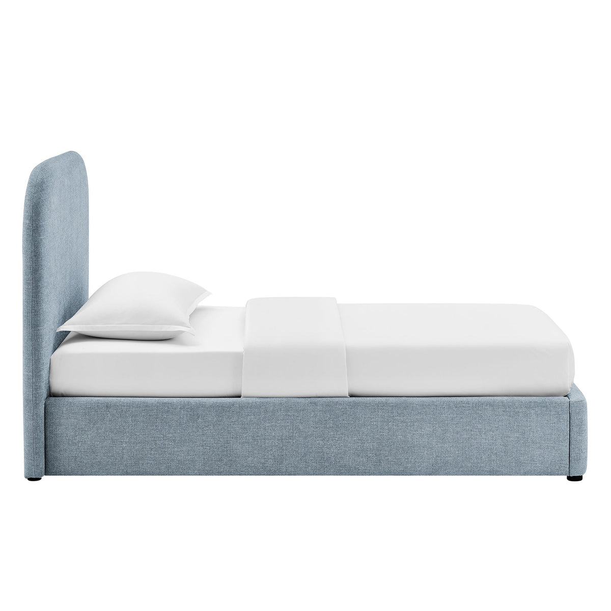 Keynote fabric upholstered storage platform bed frame in blue-gray with headboard by Modway on Tampa Home & Garden Store
