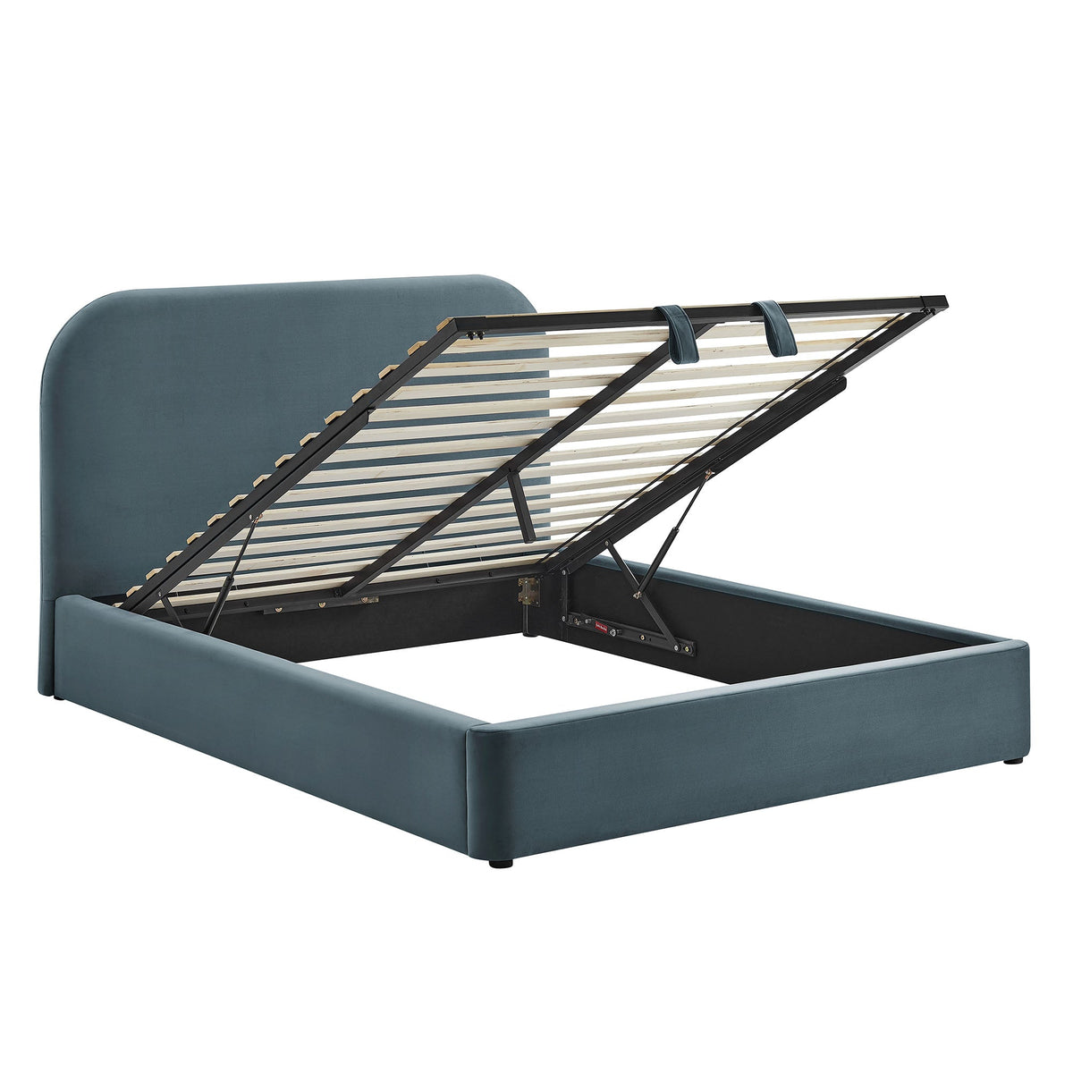 Keynote Velvet Storage Platform Bed Frame by Modway, teal upholstered with storage on Tampa Home & Garden Store