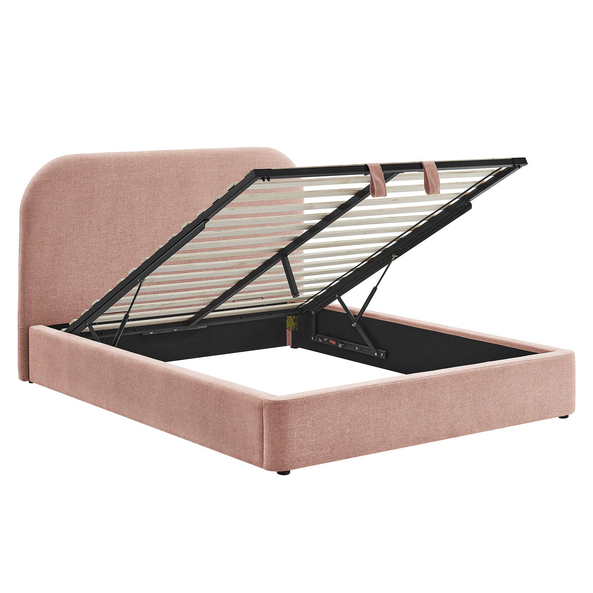 Keynote fabric upholstered storage bed frame in pink with hydraulic lift by Modway on Tampa Home & Garden Store