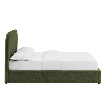 Keynote Fabric Upholstered Storage Platform Bed Frame in olive green fabric by Modway on Tampa Home & Garden Store