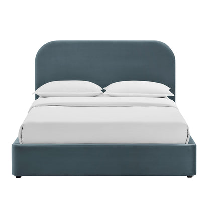 Keynote Performance Velvet Storage Platform Bed Frame in teal velvet by Modway on Tampa Home & Garden Store