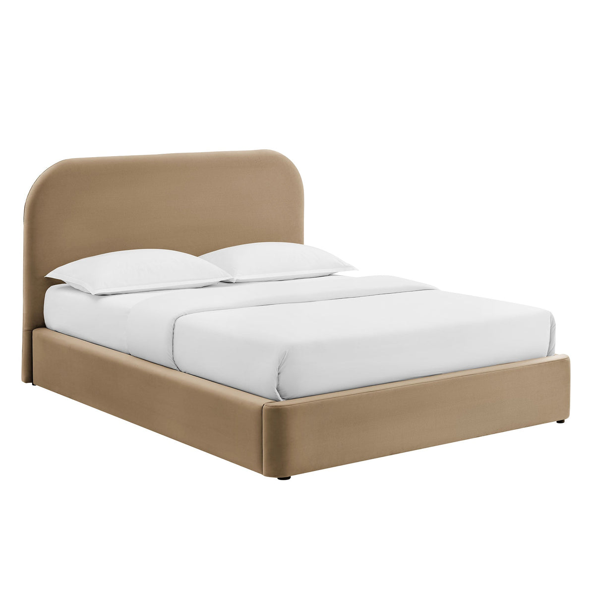 Keynote Performance Velvet Storage Platform Bed Frame in tan velvet by Modway on Tampa Home & Garden Store