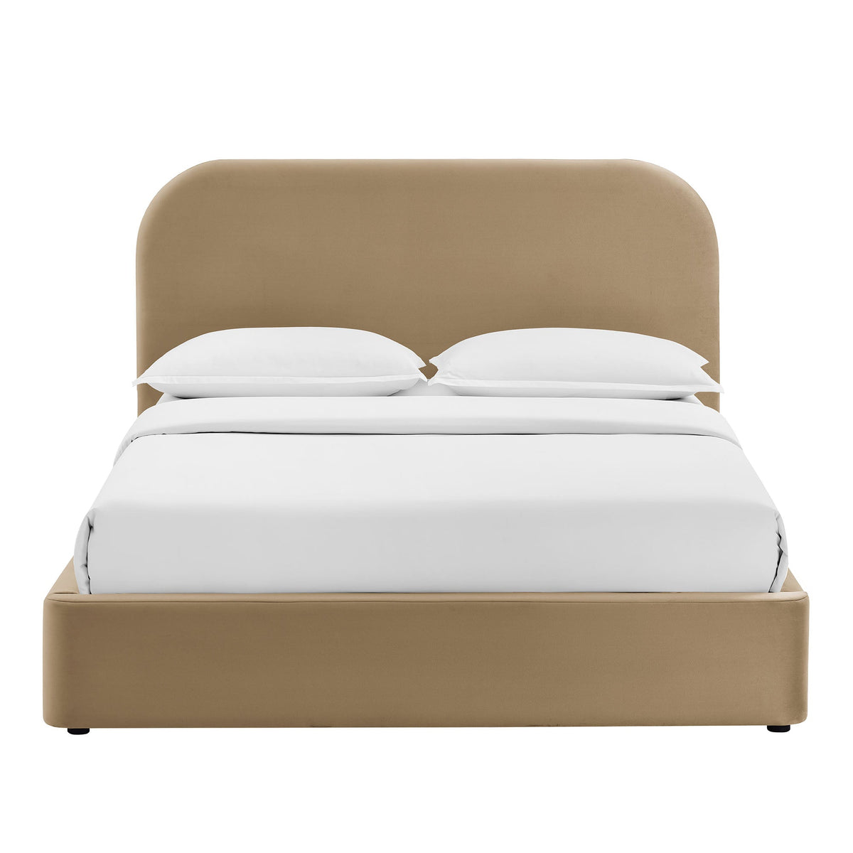 Keynote Performance Velvet storage platform bed frame in warm tan velvet by Modway on Tampa Home and Garden Store