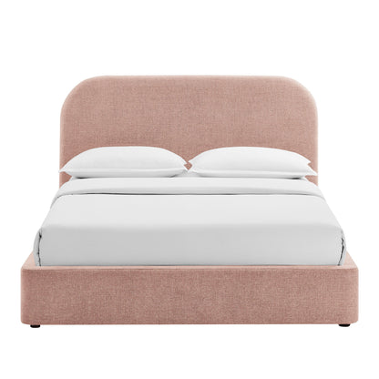 Keynote fabric upholstered storage platform bed frame by Modway in blush pink on Tampa Home & Garden Store