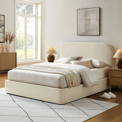 Keynote Fabric Upholstered Storage Platform Bed Frame by Modway beige fabric on Tampa Home & Garden Store