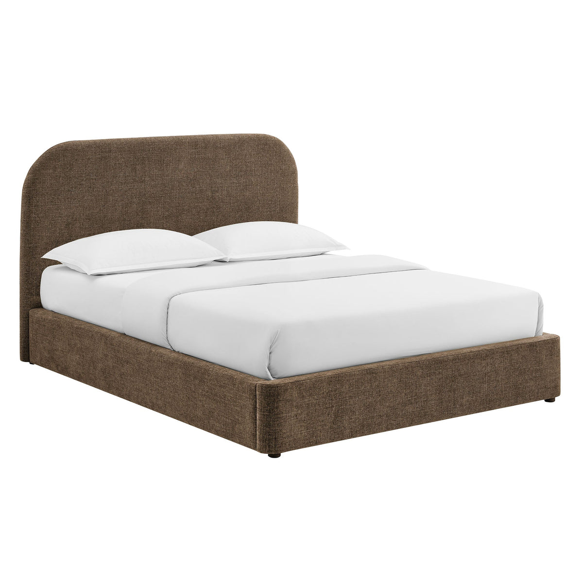 Keynote fabric upholstered storage platform bed frame by Modway in brown textured fabric on Tampa Home & Garden Store