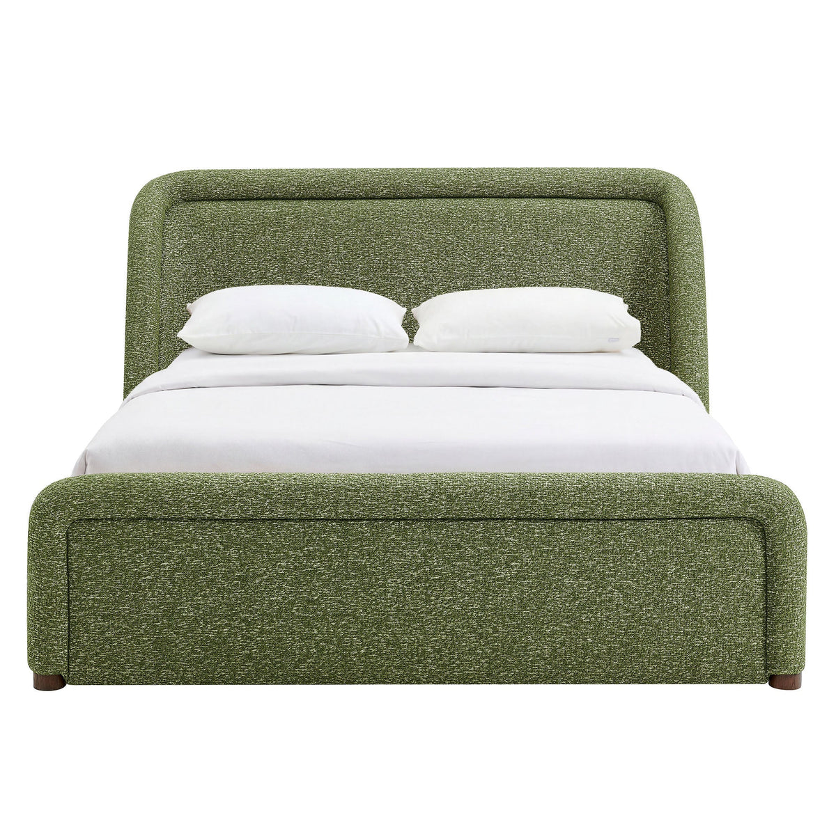 Tasmin Upholstered Fabric Platform Bed green textured fabric by HouseOfZazla on Tampa Home & Garden Store