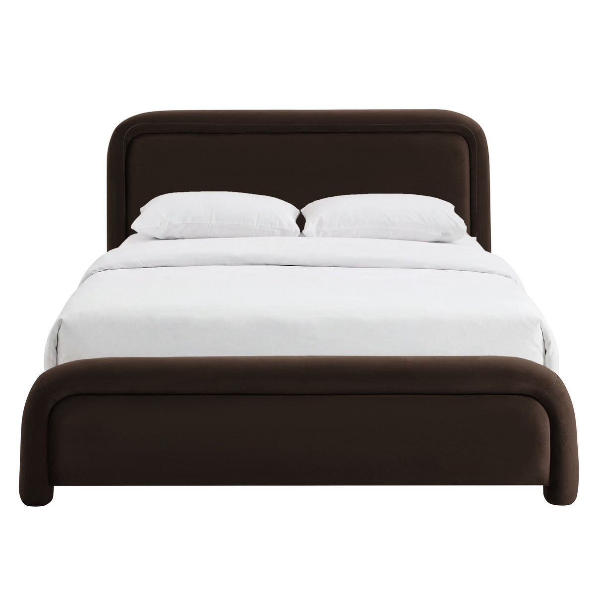 Beck Performance Velvet Platform Bed velvet upholstered bed with curved headboard by Modway on Tampa Home & Garden Store