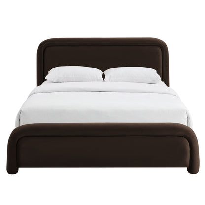 Beck Performance Velvet Platform Bed velvet upholstered bed with curved headboard by Modway on Tampa Home & Garden Store
