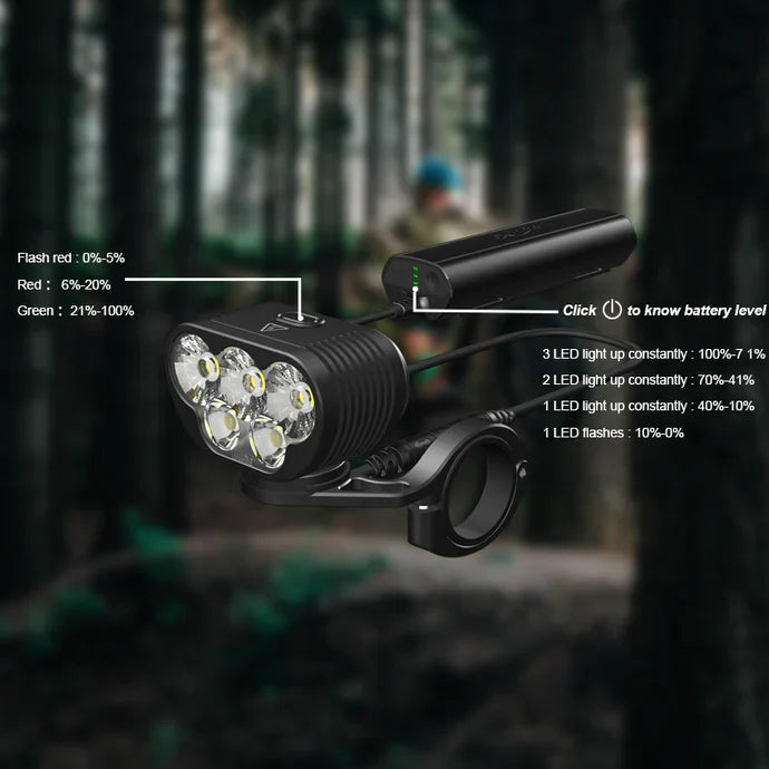 MONTEER 8000S GALAXY V2.0 Remote MTB Light - Tampa Home & Garden Store
