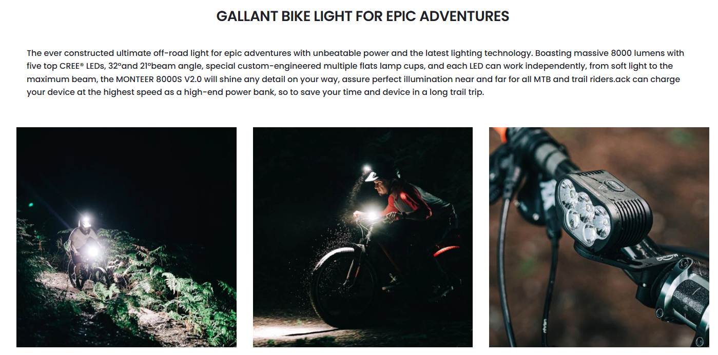 MONTEER 8000S GALAXY V2.0 Remote MTB Light - Tampa Home & Garden Store