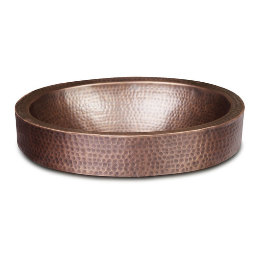 Oval Hammered Copper Bathroom Sink Drop-in or Vessel - Tampa Home & Garden Store