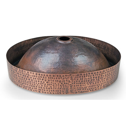 Lavabo de cobre ovalado martillado para empotrar o de encimera