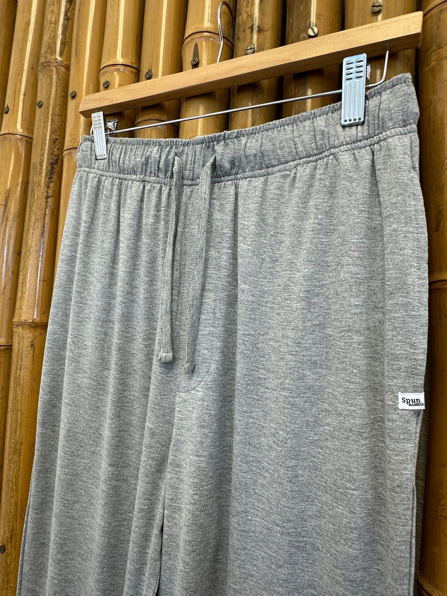 Men's Soft Bamboo Lounge Pajama Pants gray with drawstring waist Spun Bamboo on Tampa Home & Garden Store