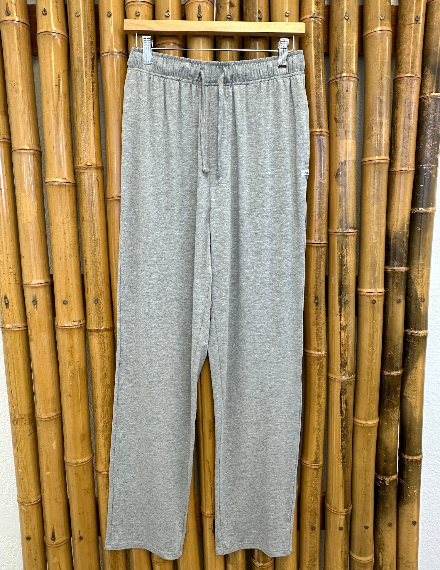 Men's Soft Bamboo Lounge Pajama Pants gray heather with drawstring waist Spun Bamboo sleepwear on Tampa Home & Garden Store