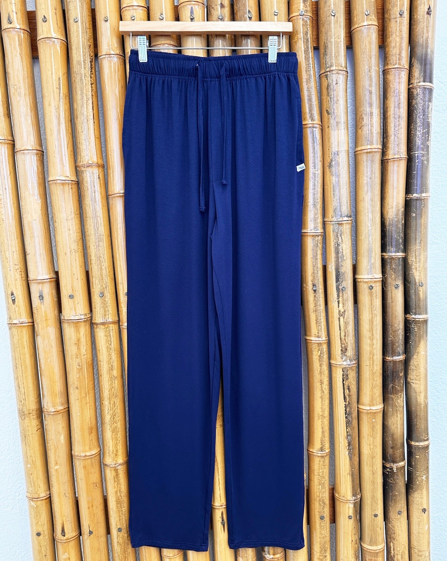Men's Soft Bamboo Lounge Pajama Pants navy drawstring, Spun Bamboo sleepwear on Tampa Home & Garden Store
