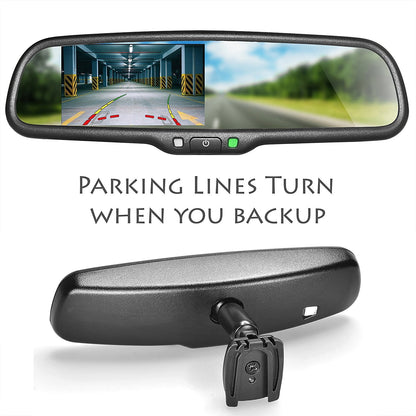 Master Tailgaters rear view mirror with 4.3-inch LCD, parking lines, anti glare, universal mount on Tampa Home & Garden Store