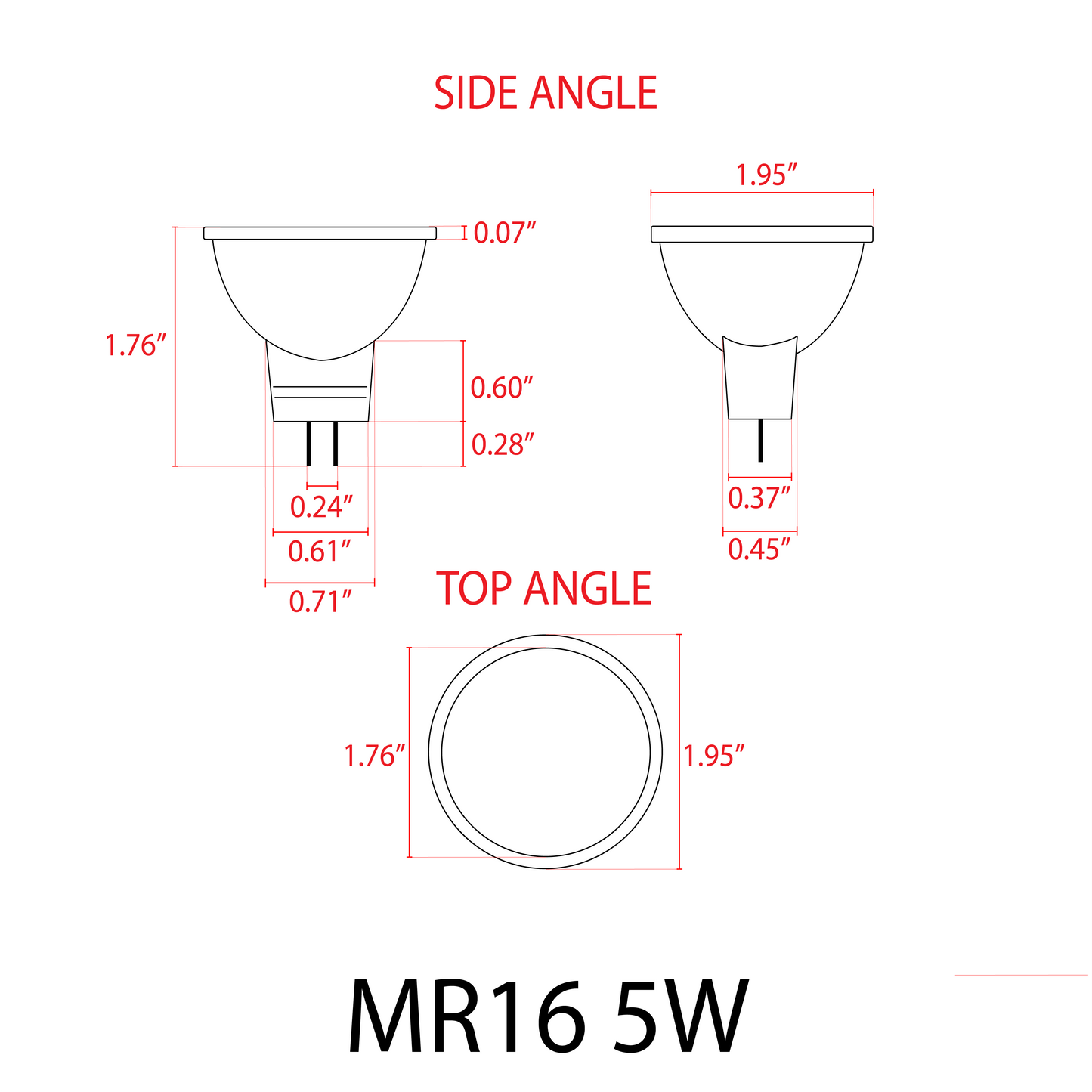 MR16 5W LED Bulbs Dimmable Energy Saving Waterproof Light CE & RoHS Certified