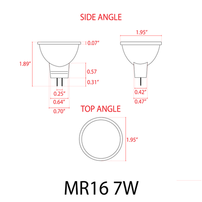 Ampoules LED noires MR16 7W, lumière étanche à intensité variable, économie d'énergie, certifiée CE et RoHS