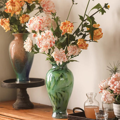 Three-Head Seattle Dahlia Stem RusticReach artificial flowers peach blooms 30.7 inches tall on Tampa Home & Garden Store