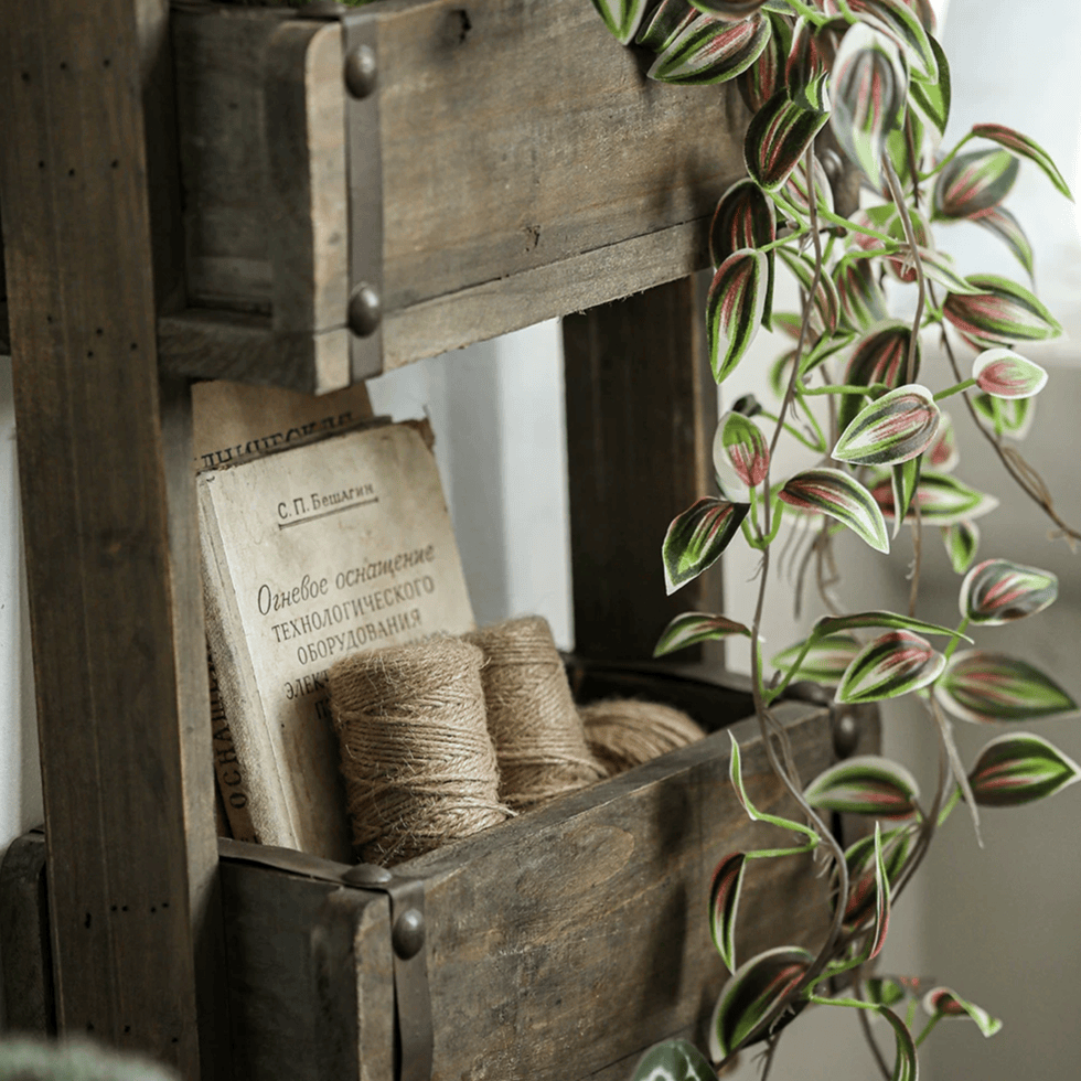 Rustic Three-Tier Wooden Wall Organizer by RusticReach in weathered wood storage caddy on Tampa Home & Garden Store