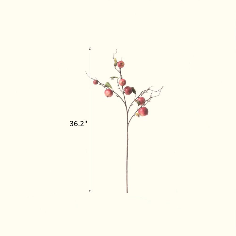 Faux red apple branch stem 36in tall with red apples RusticReach on Tampa Home & Garden Store