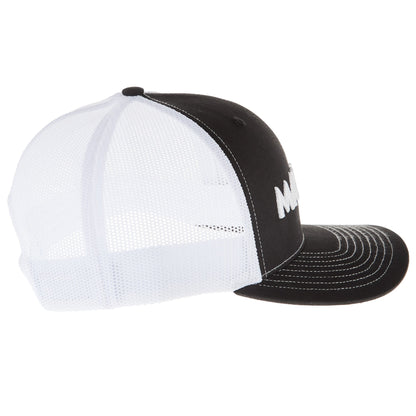 Gorra con logo de malla en blanco y negro