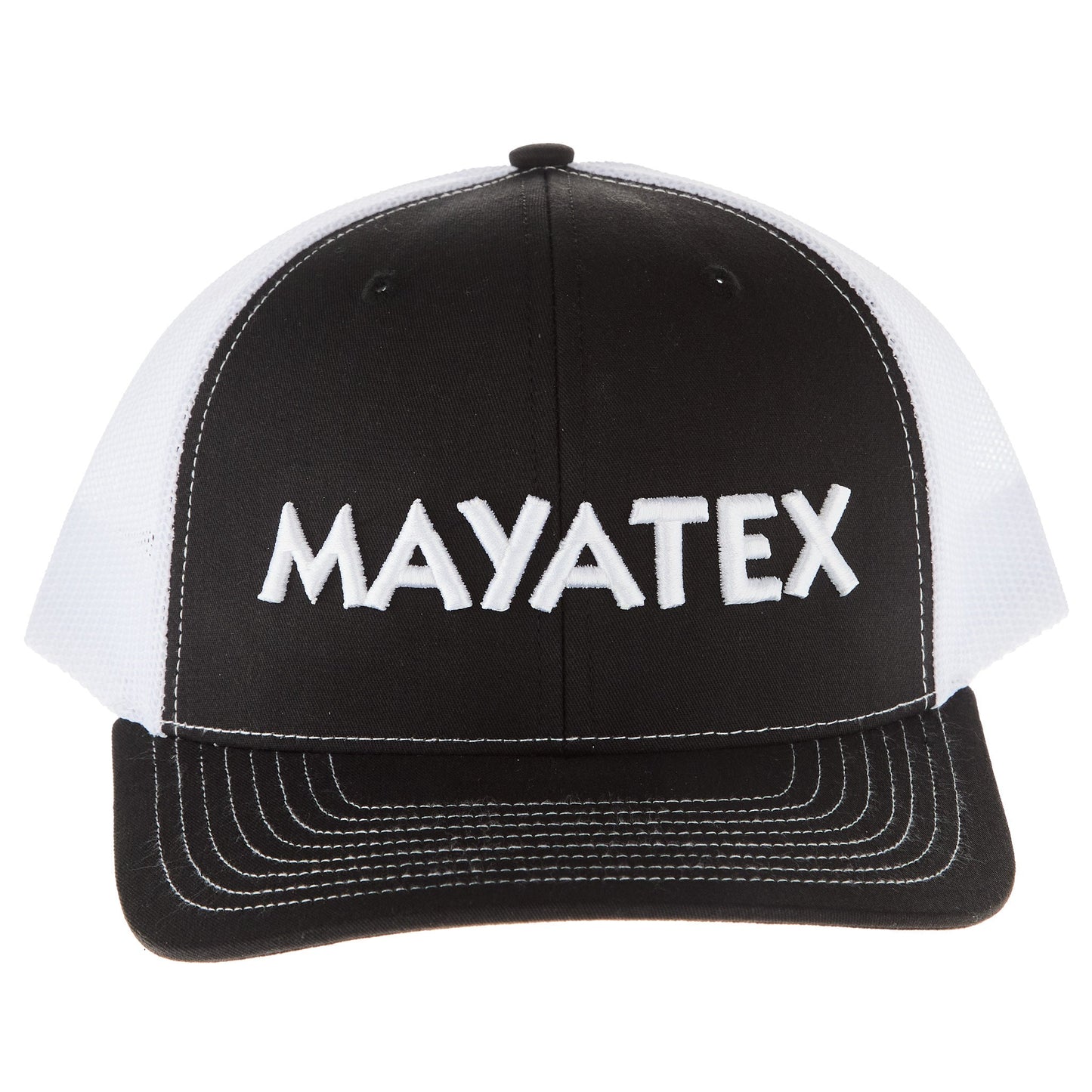 Gorra con logo de malla en blanco y negro