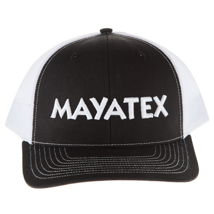 Gorra con logo de malla en blanco y negro