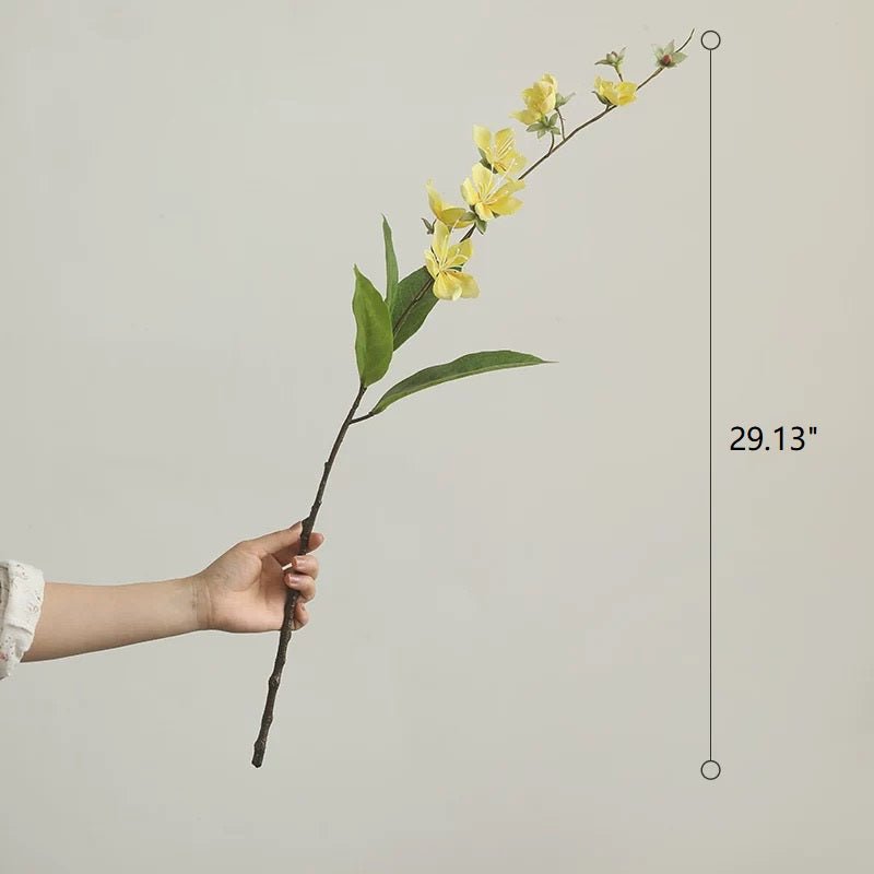 Artificial Cytha Jasmin stem with yellow blooms and green leaves RusticReach 29.13 in tall on Tampa Home & Garden Store