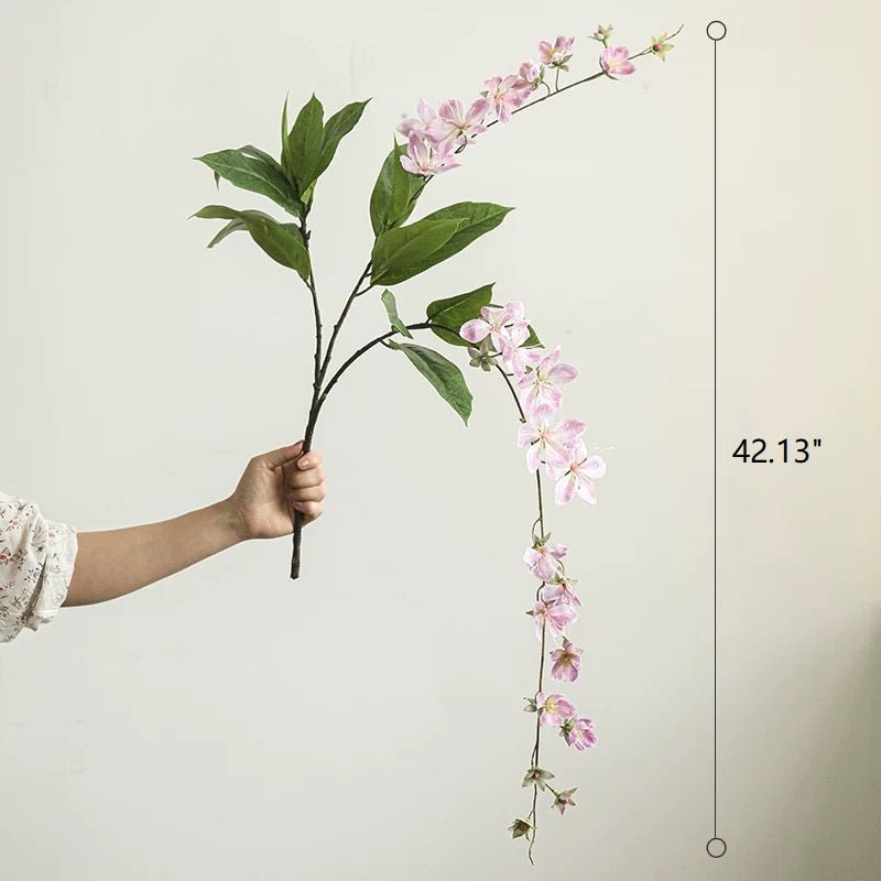 Artificial Cytha Jasmin Stem RusticReach, pink jasmine blooms with leaves, 42.13in tall on Tampa Home & Garden Store